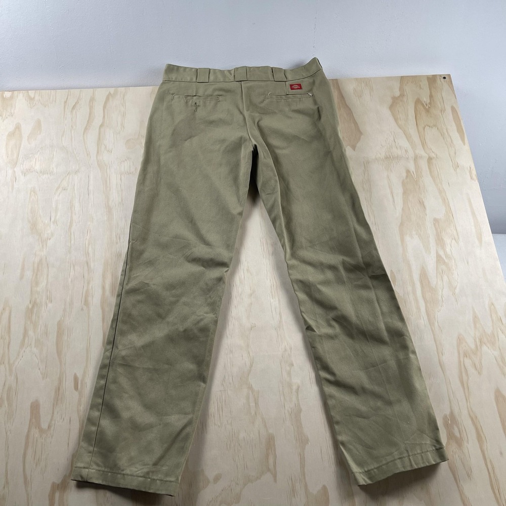 Dickies‎ Pants Mens 10 Reg Beige Chino Flat Front Straight Leg Casual Workwear